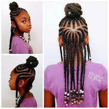 Image Result For Two Ear Braids Kids Braided Hairstyles Hair Styles African Braids Hairstyles