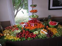 Fruit And Vegetable Buffet Veggie Display Fruit Displays Fruit Buffet