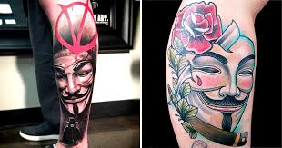 If you want to make a tattoo, look how it looks from other people! 12 Revolutionary V For Vendetta Tattoos Tattoodo