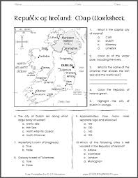 Republic Of Ireland Map Worksheet Free To Print Pdf File Map Worksheets Social Studies Maps Ireland Map