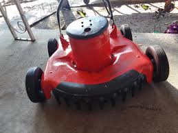 Worx wg850 12 amp 14 electric dethatcher with collection bag. Finding The Value Of Antique Lawn Mowers Thriftyfun