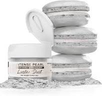 Luster Dust - Intense Pearl White (4g 1x Jar) | Edible Vegan Dust & Paint  for Cake Decorating, Ice Cream, Desserts, Cocktails and Beverages by Bakell