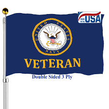 Amazon.com : Navy Emblem Veteran Flags 3x5 Outdoor Double Sided- US Naval  Military USNY Flag 3 Ply Heavy Duty with 2 Brass Grommets for Outside  Oudoor : Patio, Lawn & Garden