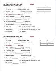 Quiz On The Present Tense Conjugations Of Er And Ir Verbs I Have Included Both An A And B Version Of The Quiz Verb Words Verb Practice Conjugation Practice