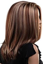 Brown Highlight Middle Part Bob Medium Straight Synthetic Wig Hair Styles Hair Color Highlights Hair Highlights