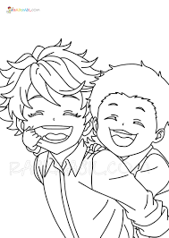 These coloring pages are for personal use only. The Promised Neverland Coloring Pages New Pictures Free Printable