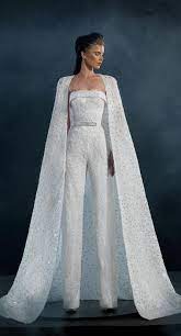 80 Simple And Glam Jumpsuit Wedding Dresses Ideas High Fashion Wedding Dress Bridal Dresses Wedding Dress Inspiration
