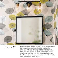 LARK Percy 5.25 in. 1 Light Lacquered Brass Vanity Light 85010LCB