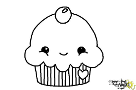 How to draw a cupcake step by step? How To Draw A Cute Cupcake Drawingnow