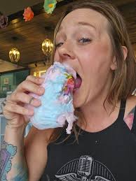Cotton candy ice cream burrito flavors and toppings