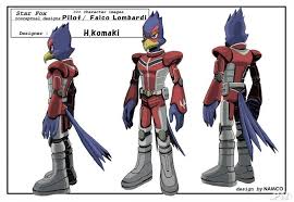 Falco Lombardi Starfox Assault Concept Art Star Fox Game Concept Art Character Design