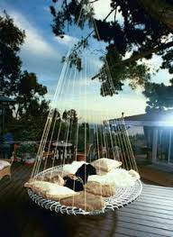 The bed's innovative design wonderfully combines different elements to produce an original, versatile and extremely redefine the way you think about relaxation with the hanging trampoline bed. 8 Trampoline Bed Ideas Trampoline Trampoline Bed Hanging Beds