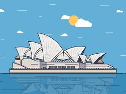 Sydney City Drawing Graphic Illustration Travel Clipart