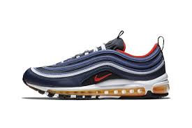 Nike Air Max 97 Suits Up In Midnight Navy Habanero Red Nike Air Max Nike Air Max 97 Air Max