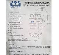 Bolsa Coletora De Urina Sistema Fechado Pós Cirurgia Pós Operatório  Próstata 2 Litros - Wilt