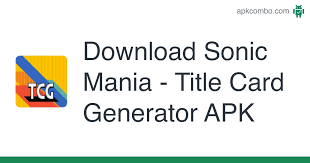 Androlizer.apkmania.androidapp.apk apps can be downloaded and installed on android 2.2.x and higher android devices. Download Sonic Mania Title Card Generator Apk Latest Version