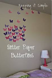 Little Girl S Decor Idea Glitter Paper Butterflies Keeping It Simple Glitter Paper Window Decor Diy Girl Decor