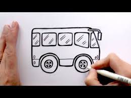 1 How To Draw A Cartoon Bus Youtube Bus Cartoon Bus Drawing Drawings