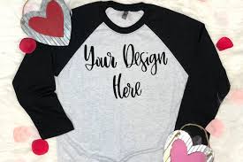 Valentines Day Next Level 6051 Raglan Mockup Photo Flat