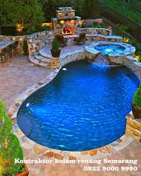 Berpengalaman 0822 9000 9990 Jasa Pembuatan Kolam Renang Murah Semarang Swimming Pools Backyard Small Backyard Pools Hot Tub Garden