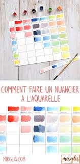 Realiser Un Nuancier A L Aquarelle Pour Mieux Connaitre Ses Couleurs Mirglis Sarah Van Der Linden En 2020 Nuancier Aquarelle Facile Palette Aquarelle