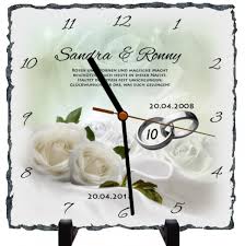 Check spelling or type a new query. Rosenhochzeit Schieferuhr Das Geschenk Zum 10 Hochzeitsjubilaum