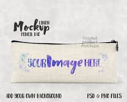 Dye Sublimation Linen Pencil Case Mockup Template Add Your Etsy Mockup Template Pencil Case Design Mockup