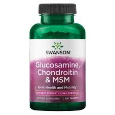 Swanson Premium Glucosamine, Chondroitin & MSM - Highest Strength 3-in-1  Formula 120 Tabs - Swanson®