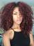 Burgundy Curly Hair White Girl