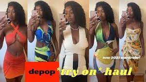 Depop Try On Haul 2021 Iamgia Simonett Louisa Ballou Farai London Mattebrand Loudbrandstudios Youtube