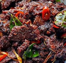 Tumis bahan tumbuk hingga wangi dan kekuningan. Resepi Daging Dendeng Perak Style Resepi Bonda