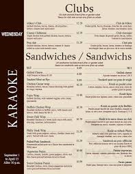 Father Sons Menu In Ottawa Ontario Canada