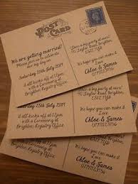 Personalised Informal Vintage Postcard Wedding Invitations 10 25 50 100 Ebay Postcard Wedding Invitation Wedding Invitations Diy Vintage Postcard Wedding