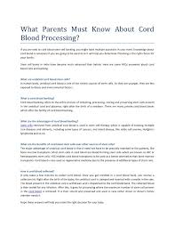Cord blood stem cells can be used to treat certain health conditions, which is why a growing number of parents are considering storing their child's cord blood. Ppt What Parents Must Know About Cord Blood Processing Powerpoint Presentation Id 7999774
