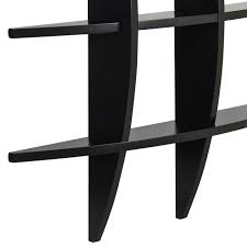 Best Choice Products Bcp Cross Wood Wall Shelf Black Finish Home Decor Furniture Walmart Com Walmart Com