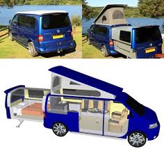 Volkswagen Transporter Doubleback Luxury Camper Van Camping Utomhus Uppfinningar Fordon