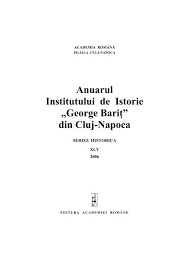 Anuarul Institutului De Istorie A Zgeorge Baria A Din Institutul De Istorie