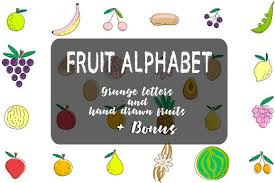 Vector Fruit Alphabet For Kids Sale Alphabet For Kids Alphabet Fruit