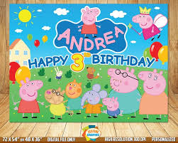 Birthday Backdrops For Photos This Peppa Pig Backdrop Peppa Pig Birthday Backdrop Peppa Pig Banner Peppa Pig Invitation Peppa Pig Invitations Peppa Pig Birthday Peppa Pig Birthday Party