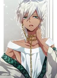 Anime girl character with white hair, silver hair, red eyes, long hair. 23 Anime Brown Skin Boys Ideas Anime Anime Boy Anime Guys