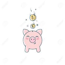 Choose from contactless same day delivery, drive up and more. Piggy Bank Icon Cute Saving Pig And Falling Coins Linear Flat Illustration Royalty Free Cliparts Vectors And Stock Illustration Image 126055217