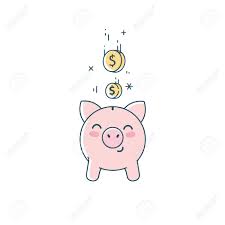 Choose from contactless same day delivery, drive up and more. Piggy Bank Icon Cute Saving Pig And Falling Coins Linear Flat Illustration Royalty Free Cliparts Vectors And Stock Illustration Image 126055217