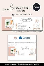 Email Signature With Logo And Picture Gmail Email Signature Etsy Email Signature Templates Email Signature Design Email Signatures