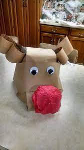 Reindeer Wrapped Gift Dinosaur Stuffed Animal Gift Wrapping Reindeer