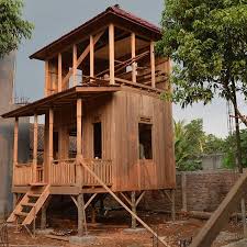Maybe you would like to learn more about one of these? Jual Rumah Kayu I Rumah Panggung Palembang I 081373447722 Rumah Kayu Minimalis 2 Lantai Type 36 M2