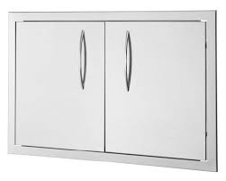 Stainless steel cabinets for indoor and outdoor kitchens, garages, bathrooms and commercial use. Stainless Steel Single And Double Access Doors 26 X 20 Double Stainless Steel Outdoor Kitchen And Cabinetry Access Door Assembly Pro Products Sales
