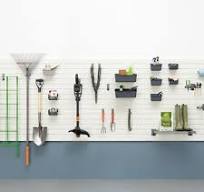 TRINITY® | 48 Sq Ft Modular Slatwall | 24-Piece Accessory Workshop Set