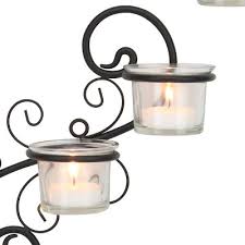 Sconce wall light with white glass in smoked iron finish. Black Wall Candle Sconces Target