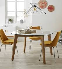en.casa table basse ronde avec plateau amovible panneaux de particules textile métal couleur bois gris. Zepplin Table Ronde En Verre Decoration Deco Maison Alinea Salle A Manger Table Ronde Table Salle A Manger Deco Salle A Manger