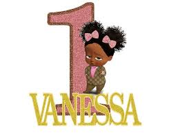 Black Boss Baby Cake Topper African American Girl Boss Baby Cake Topper Designer Inspired Etsy Baby Birthday Party Girl Boss Baby Baby Party Supplies